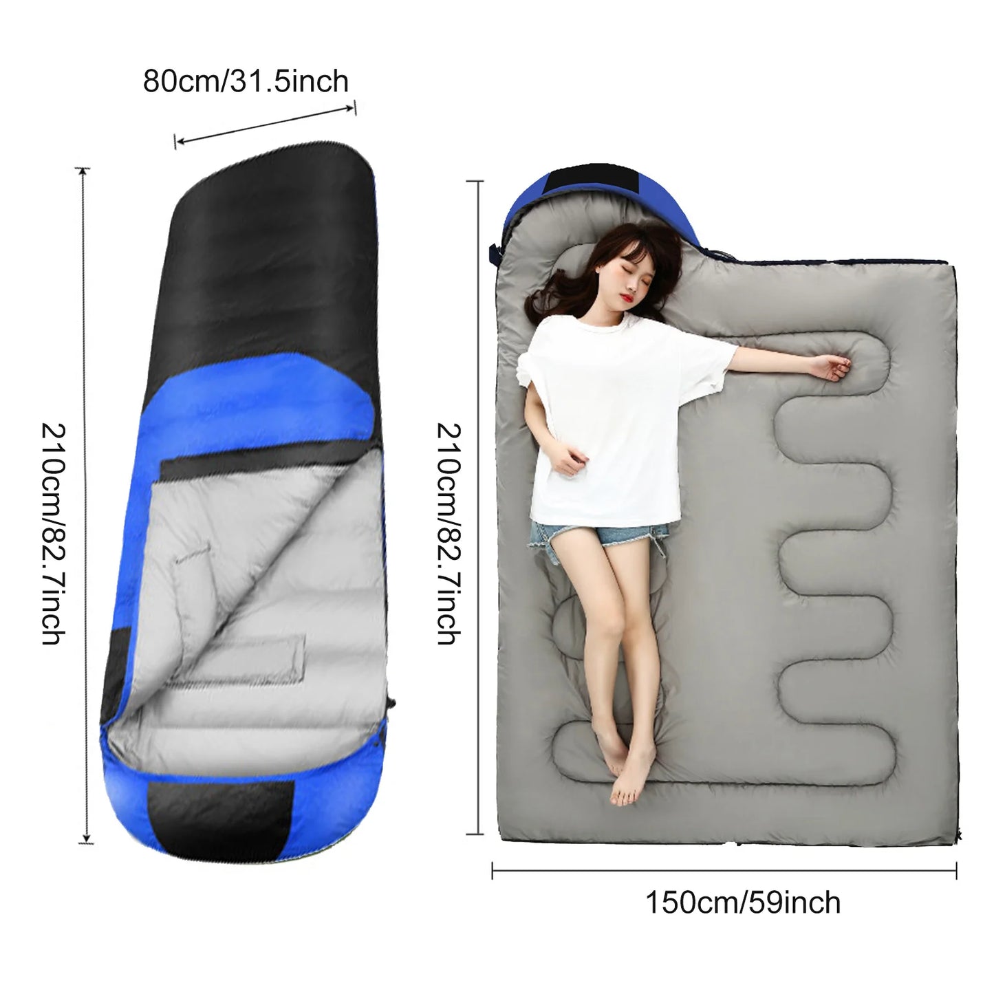 Sleeping Bag Camping 3-Season Sleeping Bags Water-proof Lightweight Sleeping Bag For Camping Hiking Backpacking Outdoor Gear