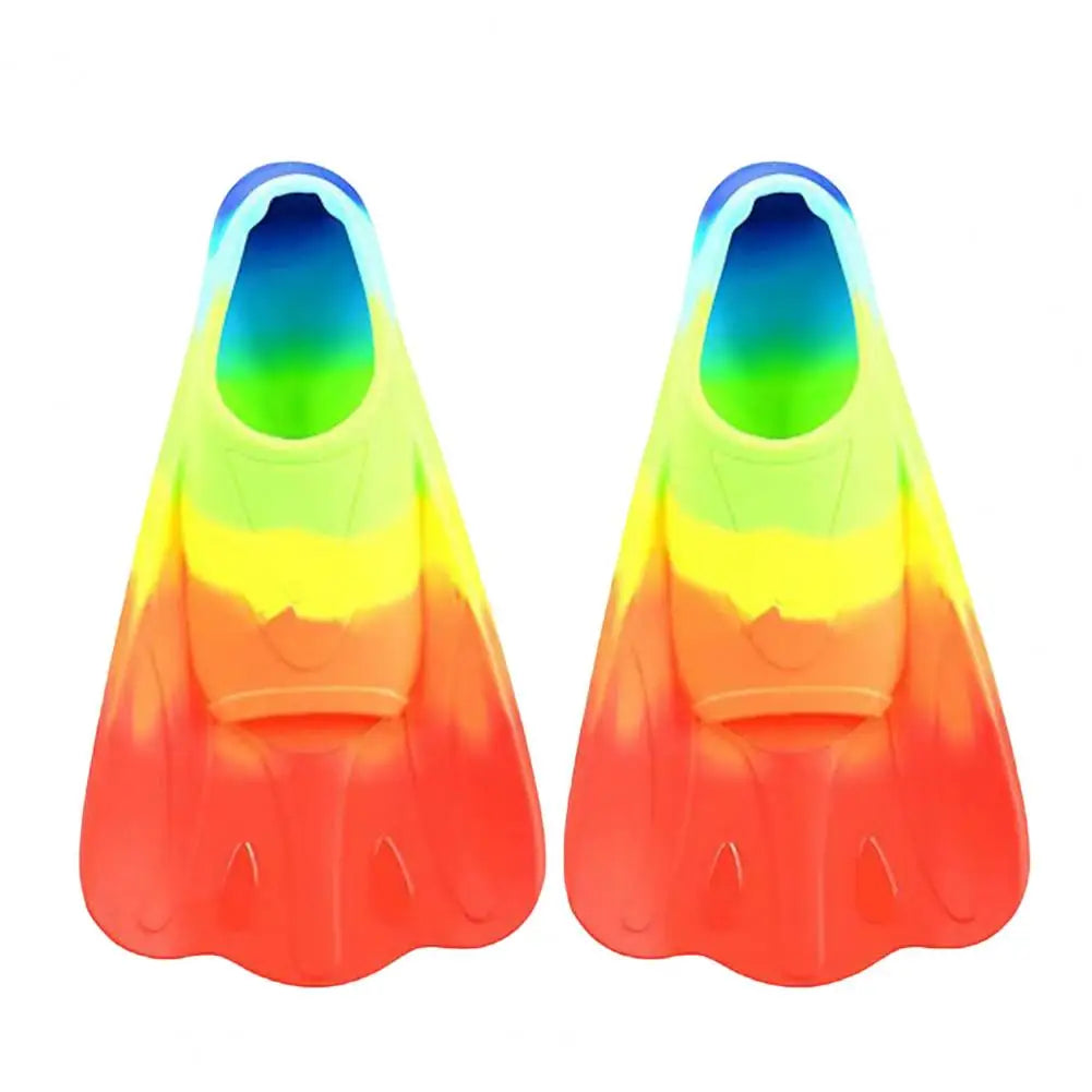 1 Pair Swim Fins Comfortable Non-slip Professional Auxiliary Training Silicone Short Swimming Training Flippers Water Sports