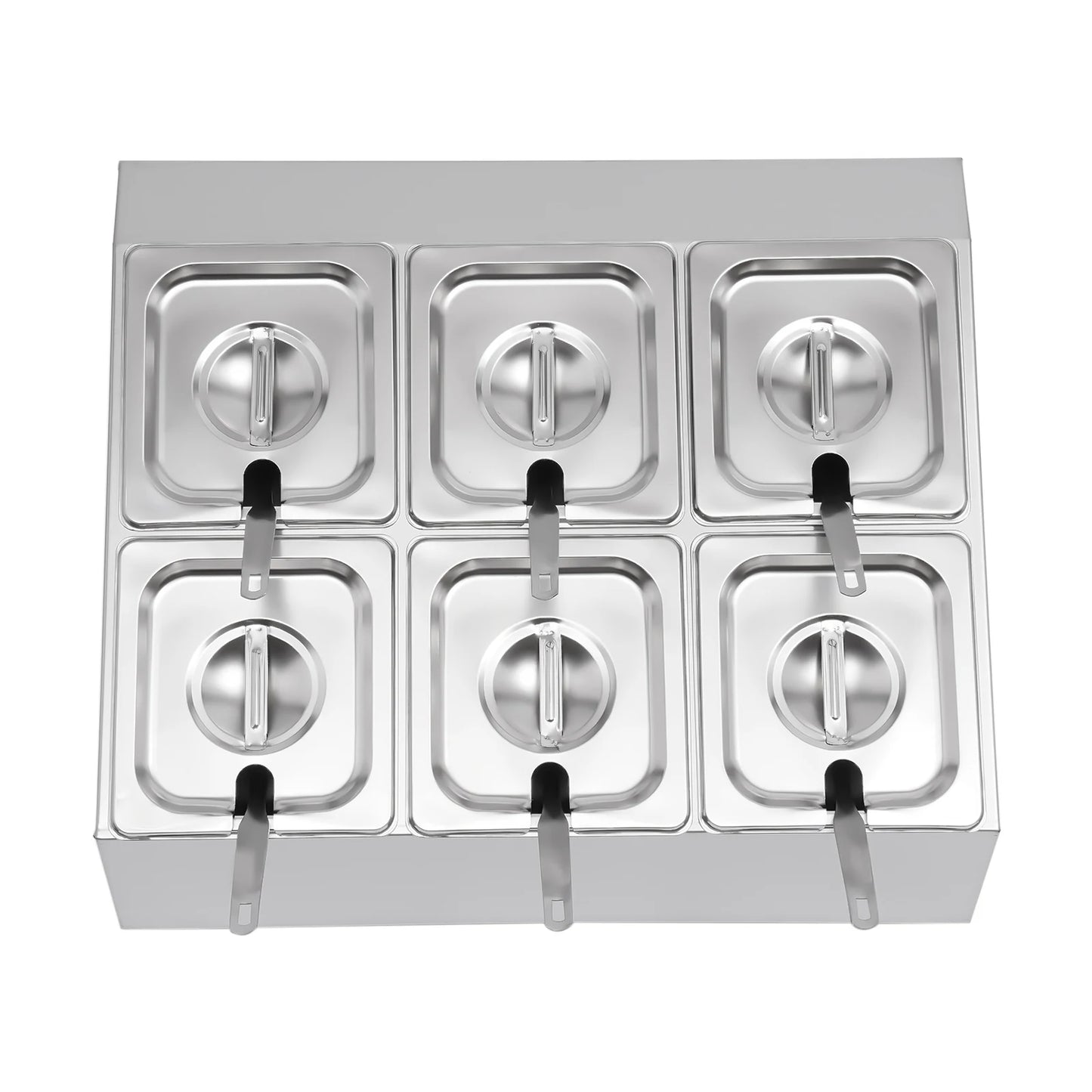 Spice Rack Shelf Stainless Steel 6 Pan Organizer Stand Store Seasoning Jam Sauce