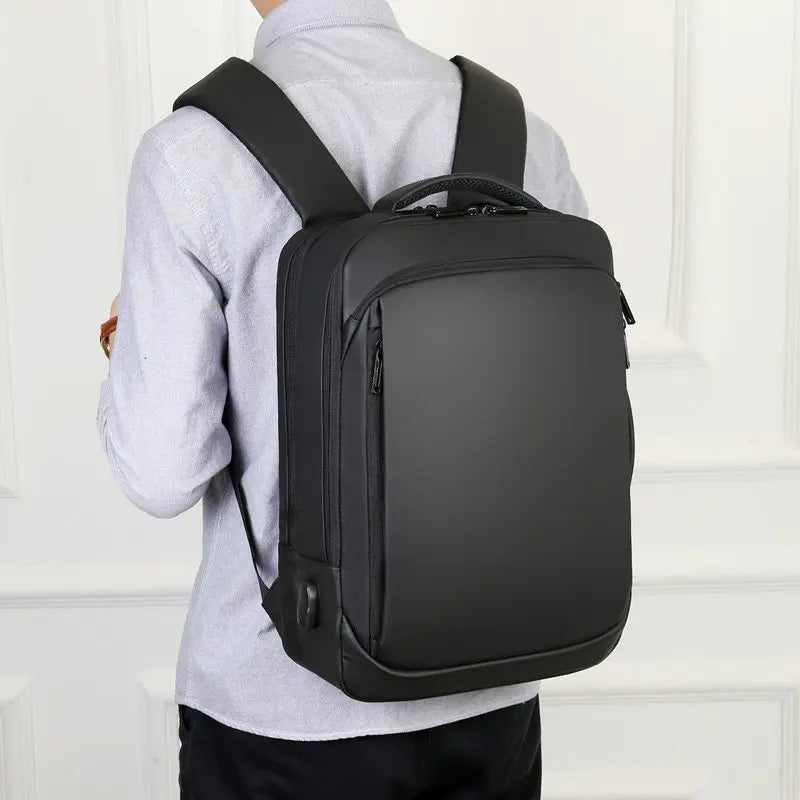 Backpack For Men 2025 Multifunctional Business Notebook Backpack USB Charging Waterproof Film Men's Backbag Casual Bag