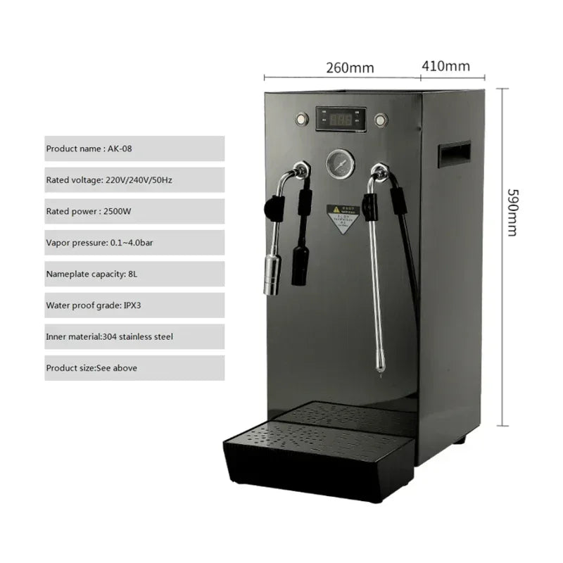 Steam boiling water machine commercial boiling water machine milk tea shop equipment coffee milk bubble machine