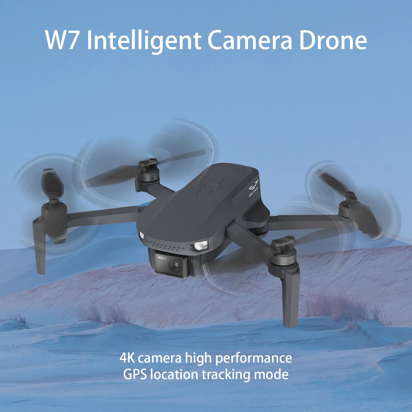W7  Mini professional GPS Drone with Camera for Kids Adults-4K FPV Camera Foldable Drone with Stable Altitude Hold, DJI agent