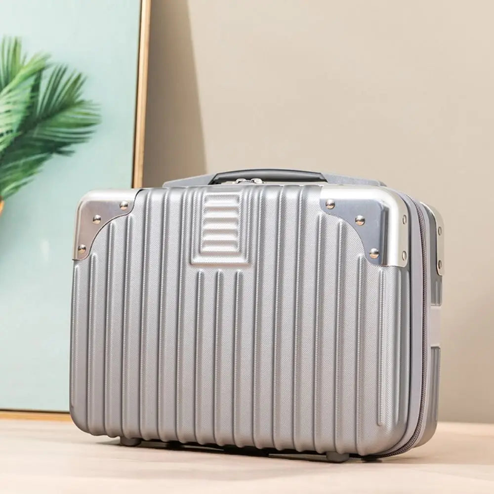 Mini Travel Suitcase Hot Sales Hand Metal corner Boarding Case Travel Luggage Cosmetic Box For Women