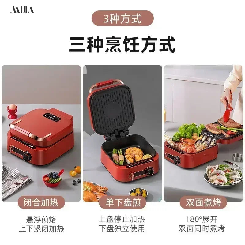 Electric baking pan multifunctional new style deep hot pot grill small household double-sided heating pancake pan