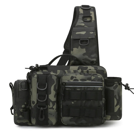Men Fishing Tackle  Single Shoulder Crossbody Tactical Bags Waist Pack Fish Lures Gear Utility  Fishing Box Chest