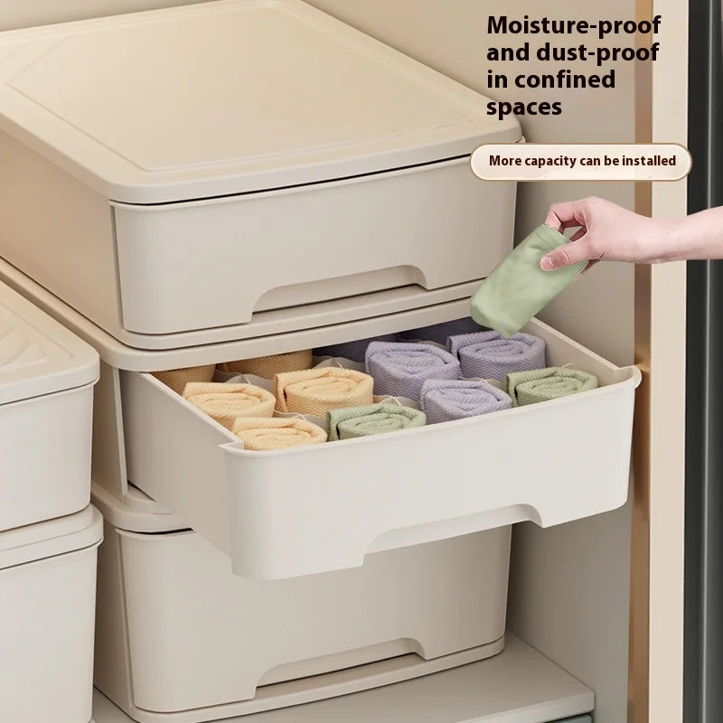 Hot new home underwear storage box solid color drawer wardrobe partition tidy home artifact bra underwear socks storage box