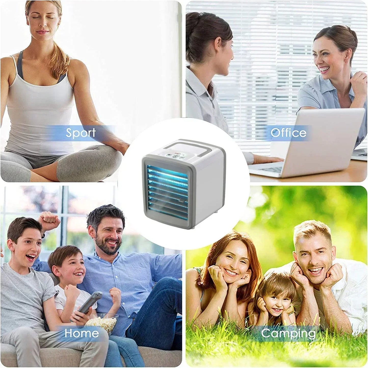 Portable Air Conditioner Mini Fan Cooler Air Cooler USB Conditioning 3 Gear Speed Cooling Fan Humidifier for Home Office