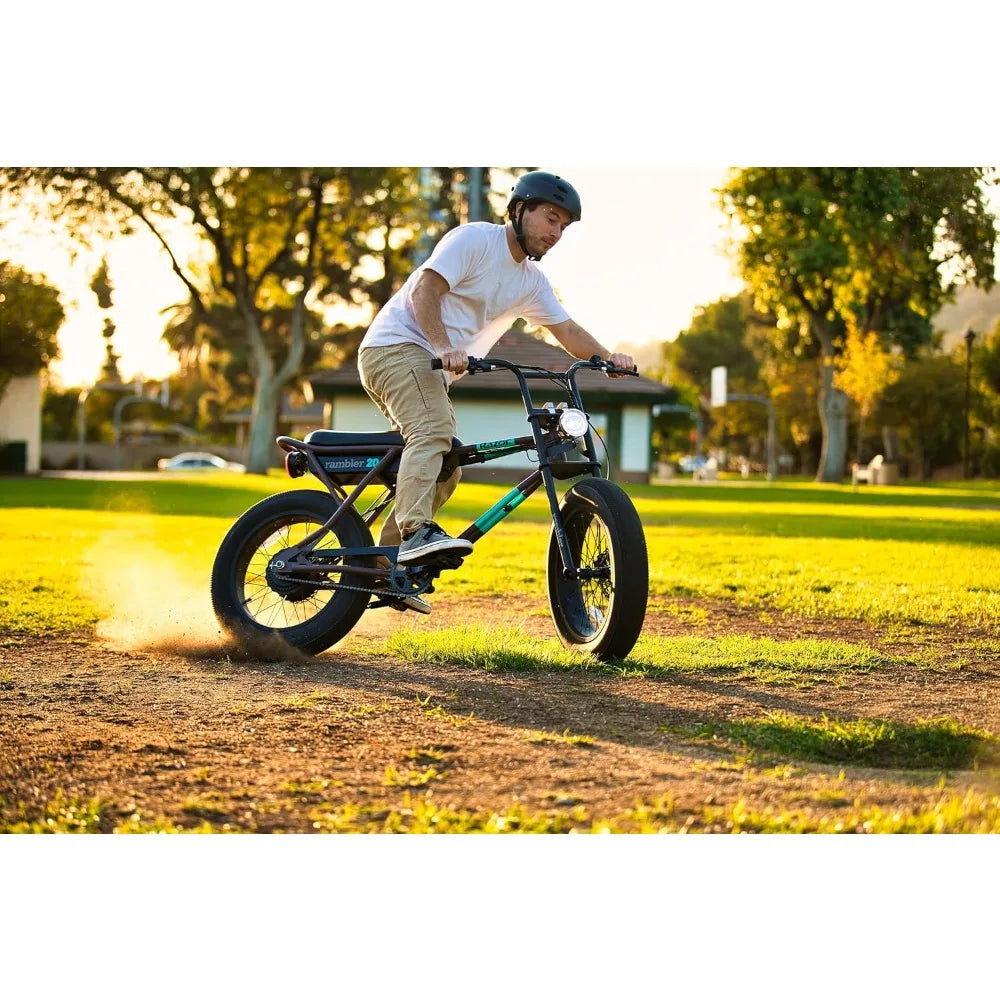 Rambler 20 – Class 2 Adult Electric Bike with Retro Style, Up to 19.9 MPH, Up to 16.6 Miles of Range, 500-Watt Rear-Wheel