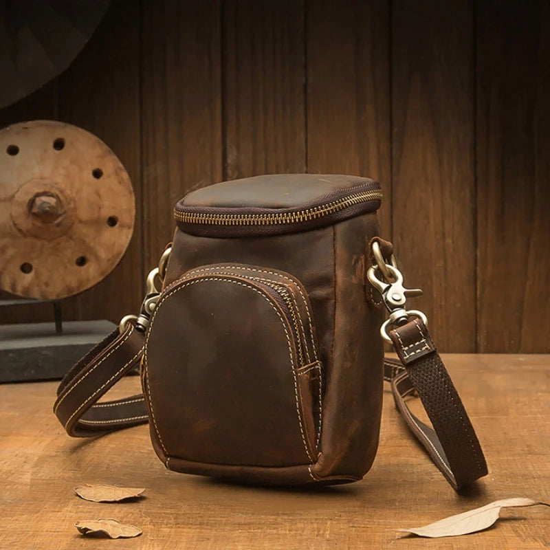 Fashion Tren Small Bag For Men Real Leather Shoulder Crossbody Bag Multifunction Fanny Waist Pack Belt Wearing Phone Bag ﻿2025