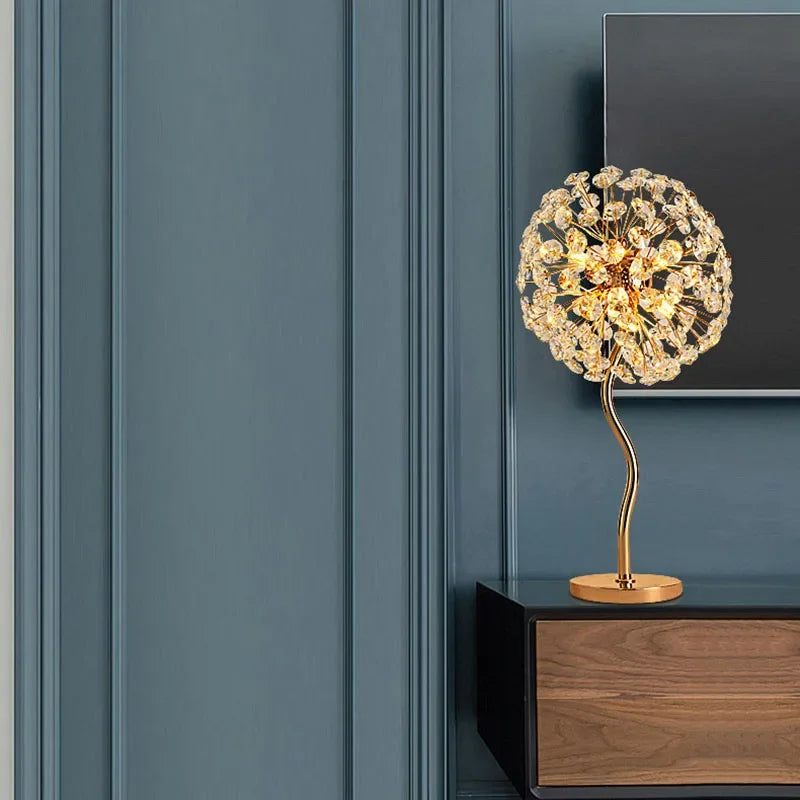 Dandelion LED Floor Lamp for Parlor Bedroom Shop Decorate Standing Lighting G4 Bulb Gold Metal Home Deco Dropshipping
