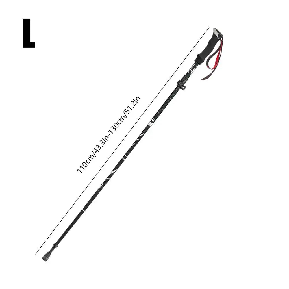 Trekking Poles Colorful Aluminum Alloy Poles For Trekking Ultralight Folding Walking Sticks Hiking Gear For Backpacking Camping