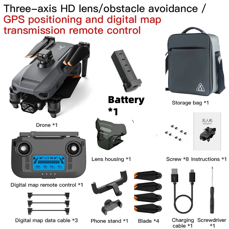 New ZLL SG909 Drone 4K Camera 3-Axis Gimbal WIFI Obstacle Avoidance Touch Screen FPV Brushless EIS Electronic RC Quadcopter Toys