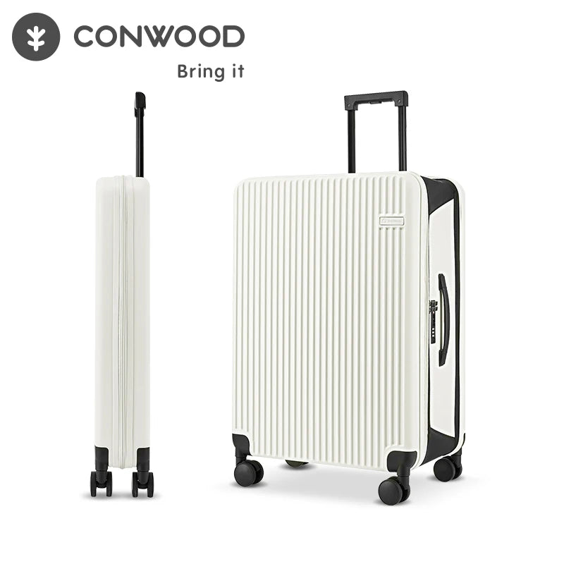 CONWOOD Foldable Suitcase Carry-on Travel Luggage 100% PC  20" 26"