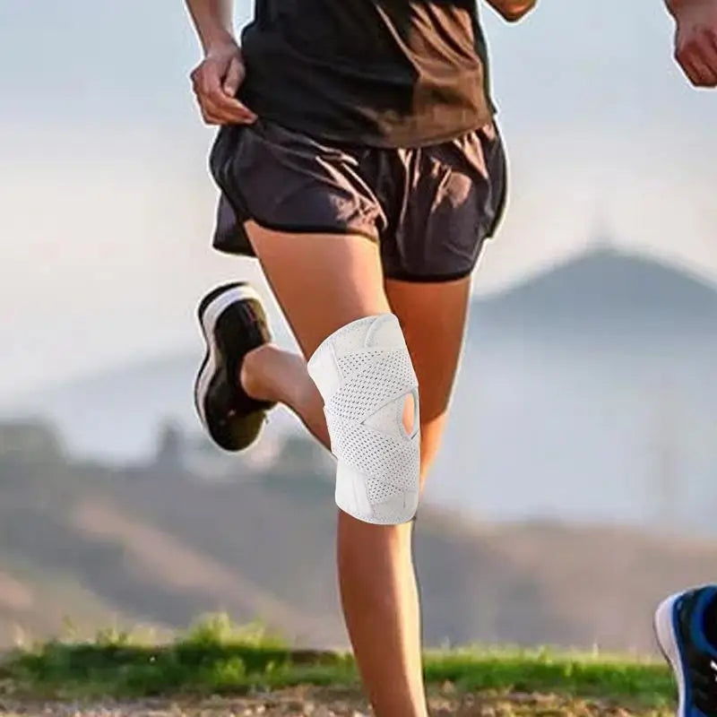 Hinged Knee Brace Adjustable Breathable Knee Compression Sleeve Wrap Non-Slip Knee Stabilizer Open Patella Support For Working