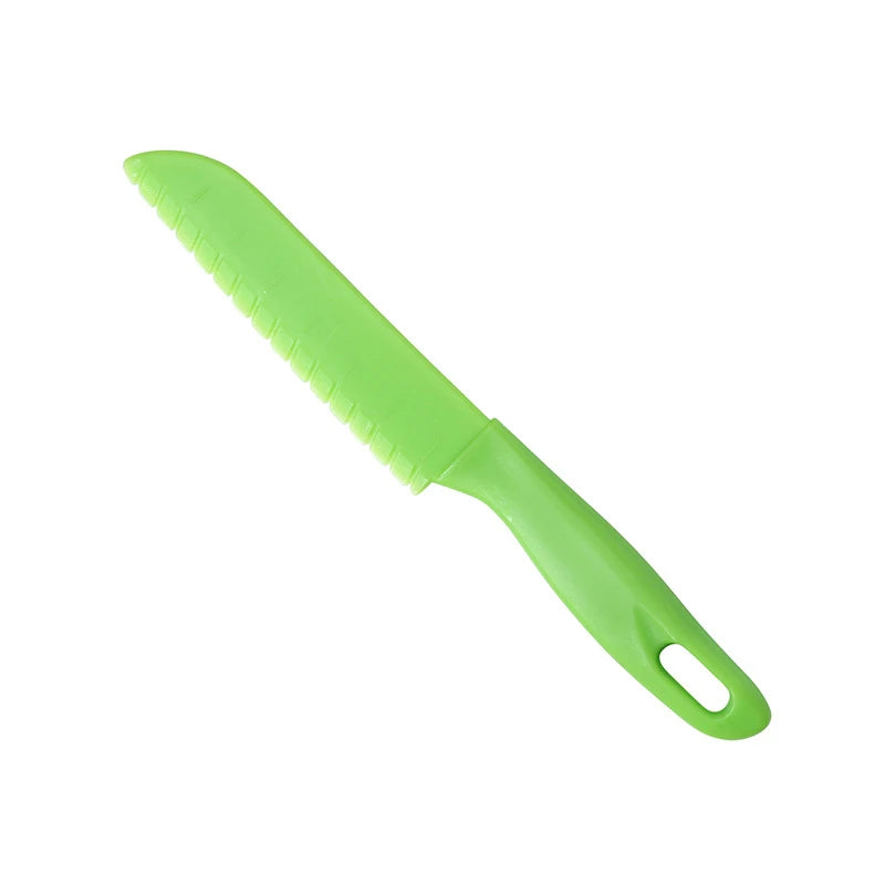 Kids Knife Plastic Fruit Sawtooth Cutter Safe Kitchen Chef Bread Lettuce Toddler Cooking Paring Knives Children's Knife For Kids