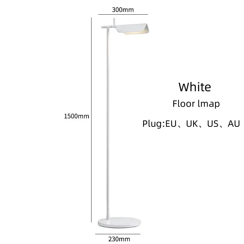 Italian Designer TAB Floor Lamp Table Light Minimalist LED Read Lighting for Bedoom Study Living Room Idoor Standting Decoration