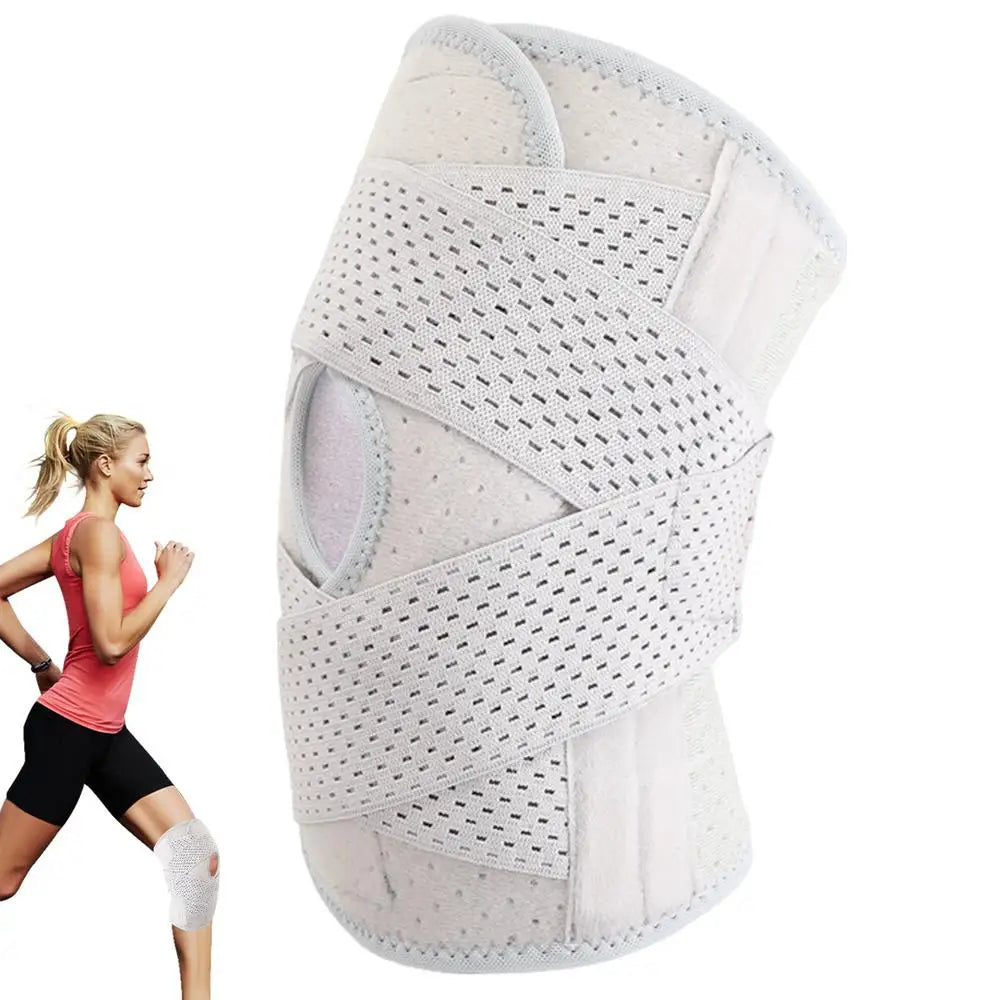 Hinged Knee Brace Adjustable Breathable Knee Compression Sleeve Wrap Non-Slip Knee Stabilizer Open Patella Support For Working