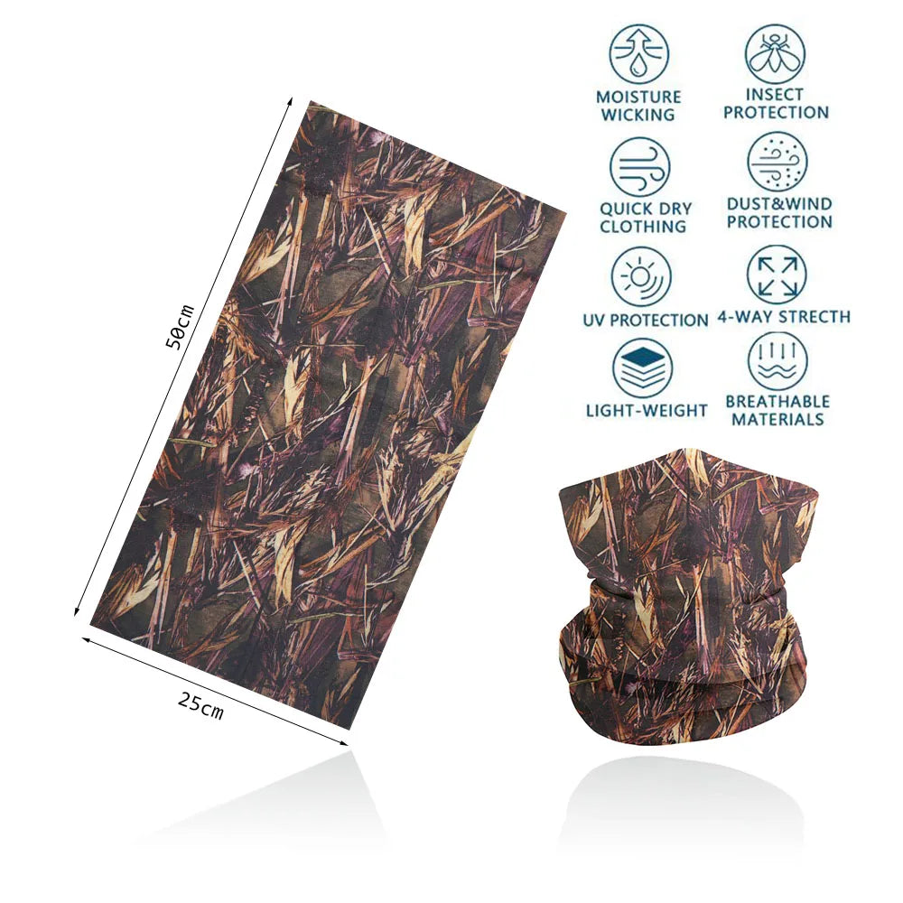 Camo Hunting Tactical Magic Bandana Camouflage Neck Gaiter Tube Mask Face Shield Hiking Scarfs Realtree Multifunctional Headwear