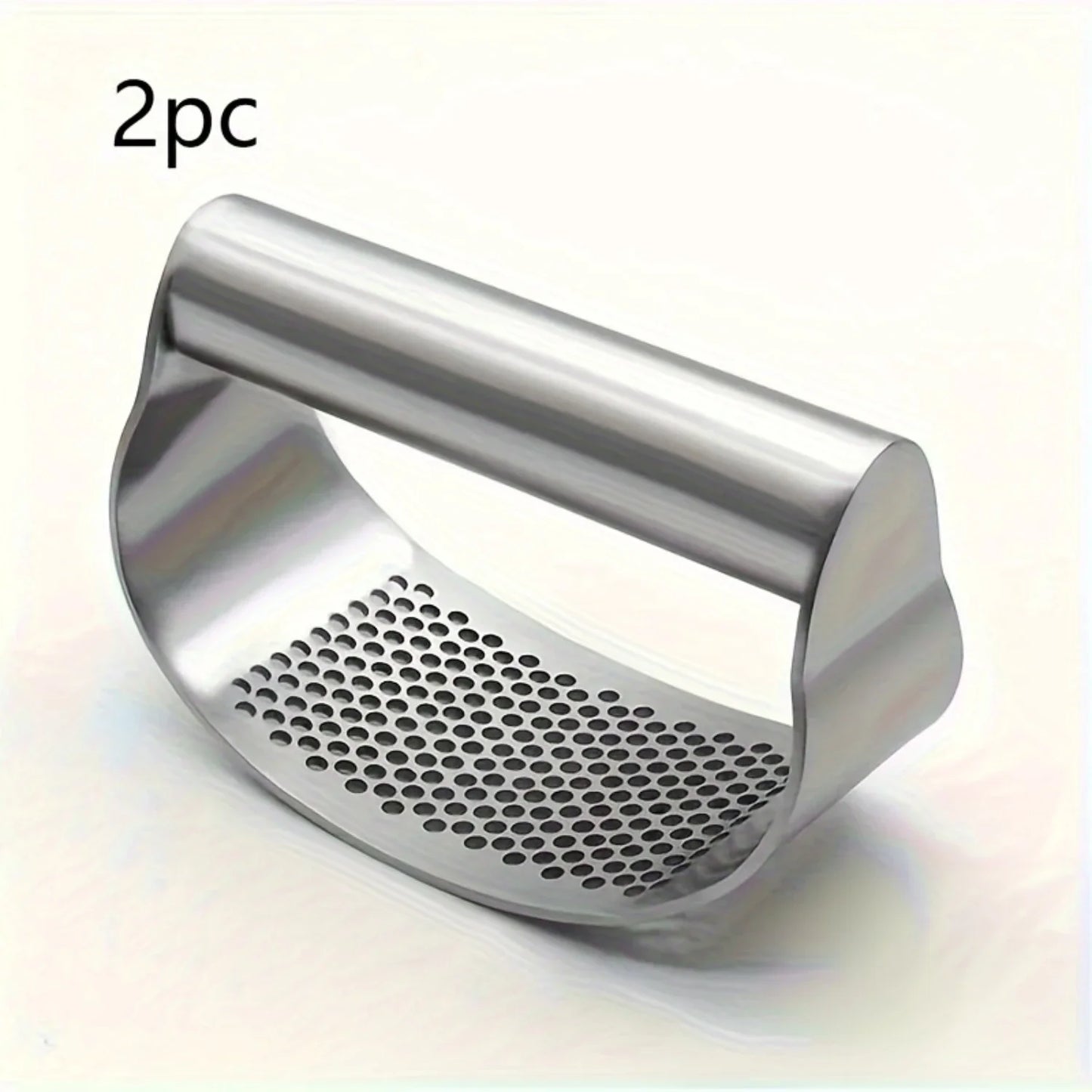 Stainless Steel Garlic Press and Mincer Set, 2pc Manual Garlic Crusher, No Electricity Required, Durable Kitchen Tool