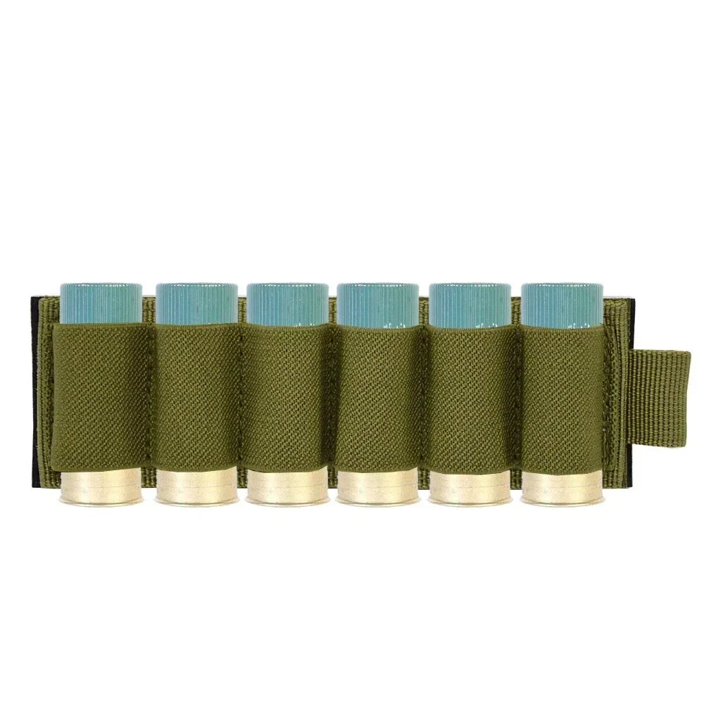 Outdoor hunting accessories: 6-loop shotgun stock shell holder, 12-gauge cartridge bag, rifle stock, bullet carrier, Velcro