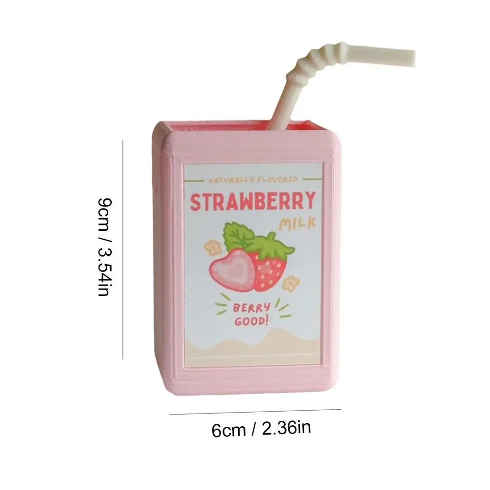 Kawai Flower Pots Juice Box Flower Pot Beverage Plastic Vase Succulents Cactus Flowers Pot Decor Planter For Plant Cute Gift
