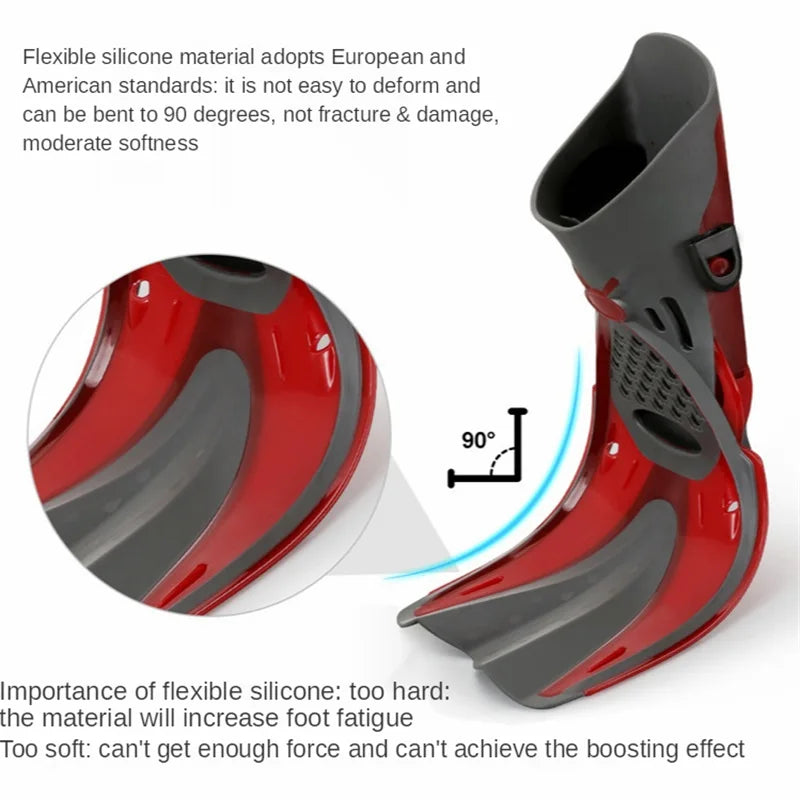 Premium Edition Adjustable Swimming Fins Diving Mermaid Fins Beginners Universal Water Sports Equipment Portable Diving Fins