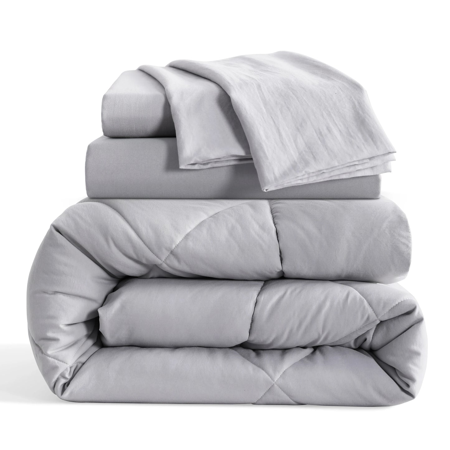 Ntbay 5 Piece Breathable Twin Bedding Comforter Set, Ultra Soft and Cozy Bed in a Bag