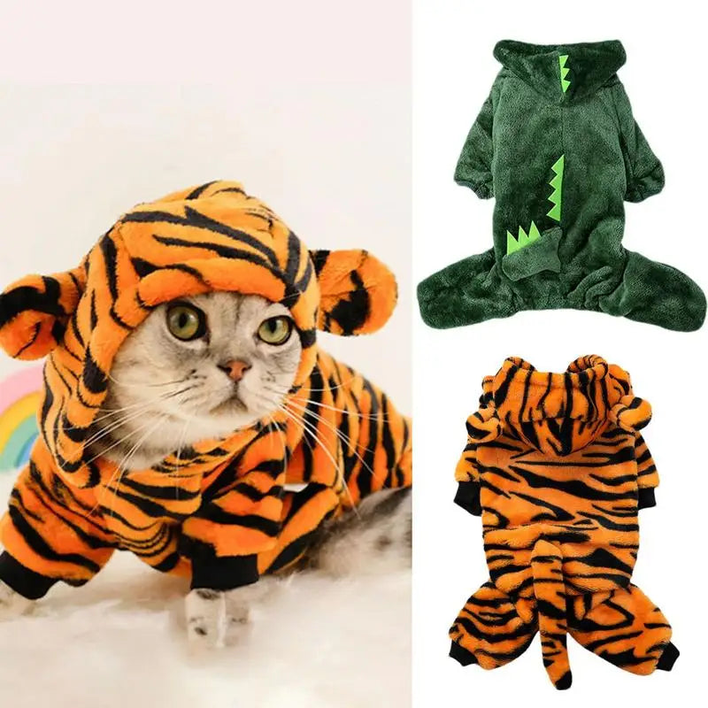 Animal Costumes For Dogs Cats Dress-Up Pet Clothes Cosplay Tiger Halloween Party Cosplay Costumes For Dogs Cosplay Costumes