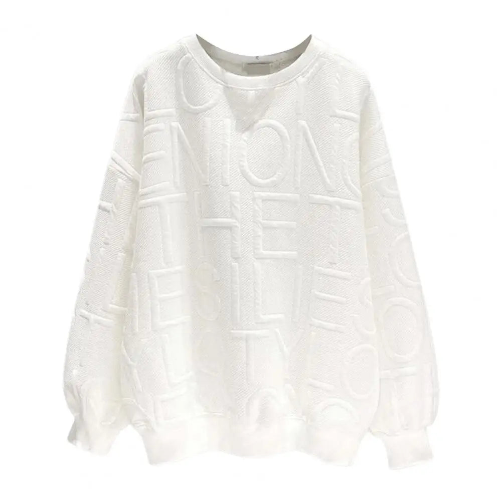 Women Winter Sweatshirt Crew Neck Oversized Knitted Sweater Loose Cold-proof Pullover Vintage Spring Sweatshirt Female Clothes