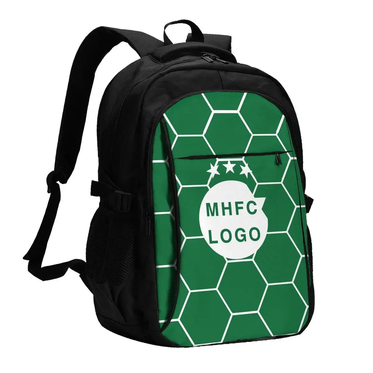 Israel F.C MHFC Large Durable Travel Laptop Backpack Water Resistant Bag with USB Charging Port Business Daypack for Women Men