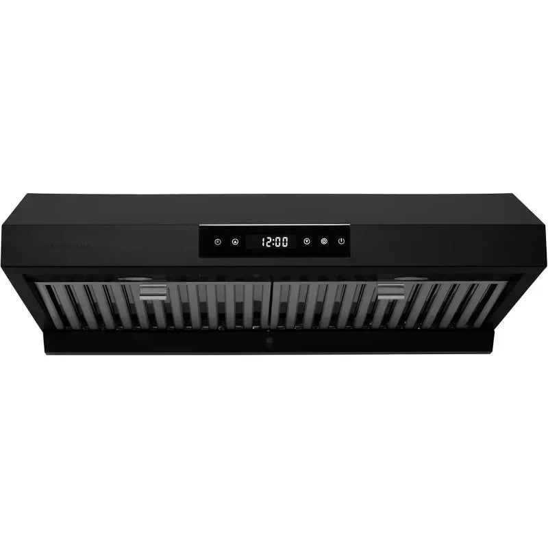 Hauslane Range Hood 30 Inch - Under Cabinet Range Hood 30 Inch, Matte Black Kitchen Hood, Vent Hood 30 Inches