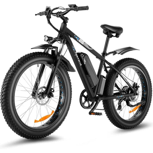 Electric Bike 26" Fat Tire Electric Bike for Adult, 25mph Peak 750W 48V 10.4Ah Removable Lithium-Ion Battery Electric Mountain