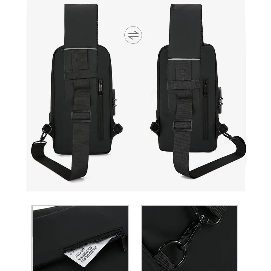 Lawaia Man's Bag with Lock Bag with Combination Locking Crossbody Lockable Bags for Men Smell Proof Casual Accessories