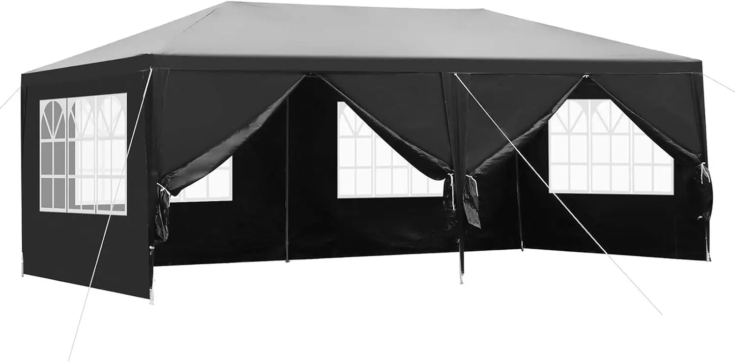 Outdoor CanopyTent Patio Camping Gazebo Shelter Pavilion Cater Party Wedding Tents ForPartieswith6Removable Sidewalls-party Tent