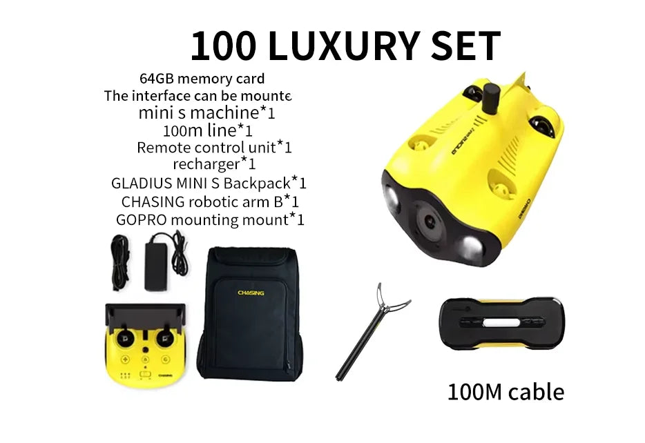 Mini s Unmanned RC Drone with 4K UHD Camera LED Backlight Remote Control Mobile Phone Control for Underwater Photography