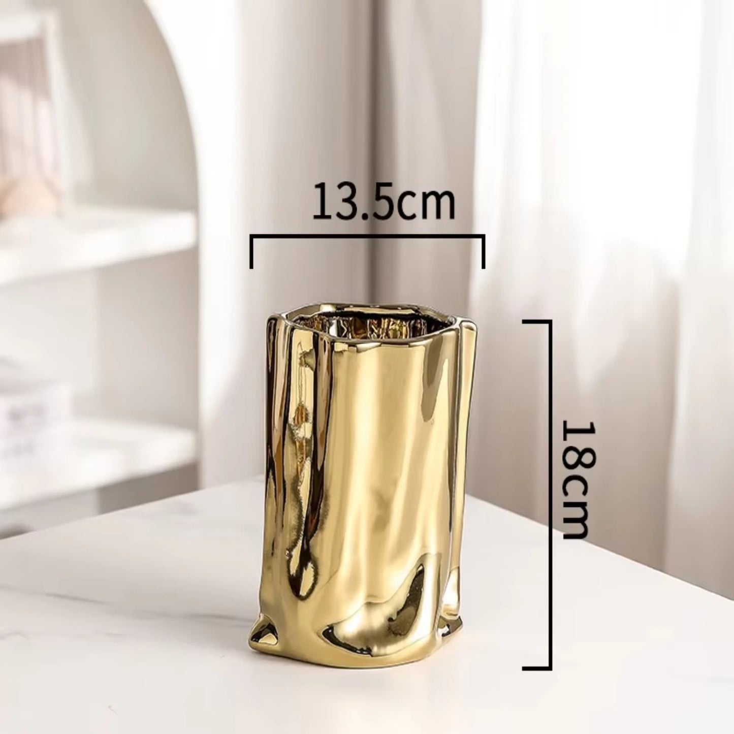 Silver-plated Ceramic Vase  Room   Style Flower Arrangement  Decoration