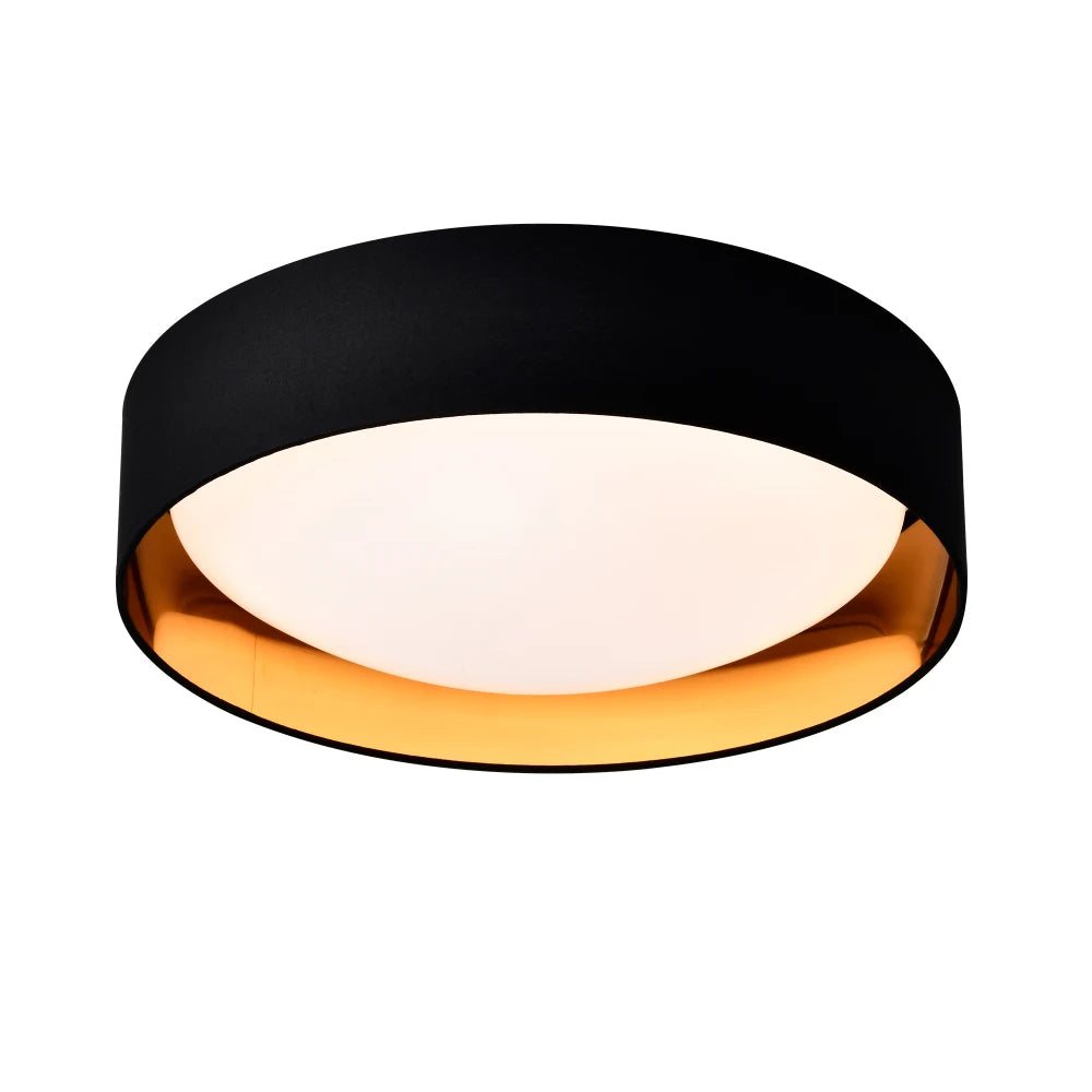 16.93Inch Flush Mount Ceiling Light 24W, 5 CCT Selectable Dimmable Ceiling Light Fixture 2400Lumen Black Round Led Ceiling Light