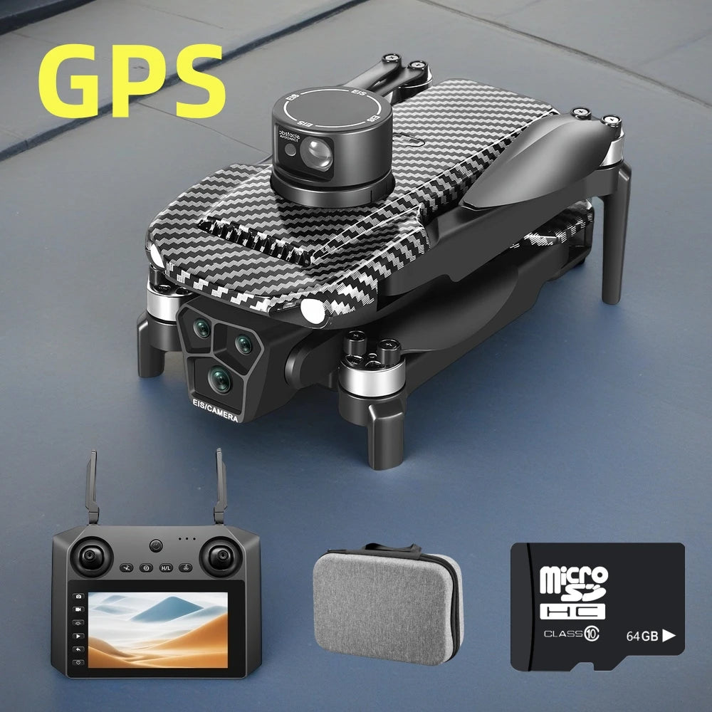 U198 Drone 8K Professional GPS HD Camera Drones 5G WIFI FPV Video 4k UAV 5.9 inch large screen remote control RC Dron  PRO MAX