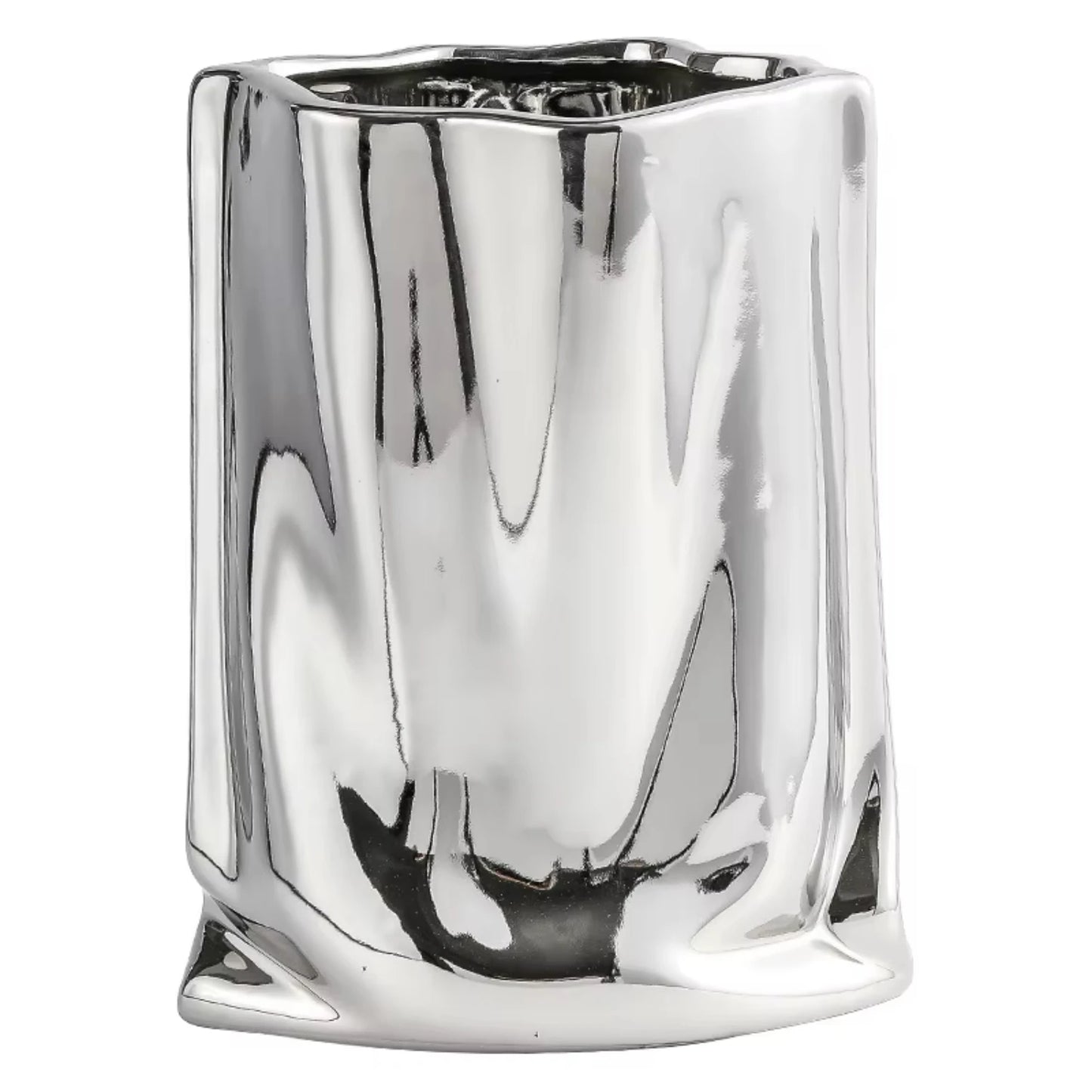 Silver-plated Ceramic Vase  Room   Style Flower Arrangement  Decoration