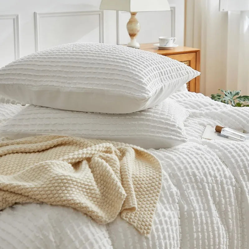 Duvet Set One Double Size, Superfiber Bedding Set, 2-piece Set, Super Soft and Breathable, Zipper Seal