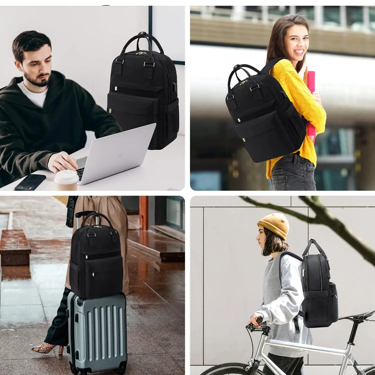 Fashion Travel Backpack Women USB Charging Laptop Lightweight Handbag School Bags For Girls Multifunctional Suitcase Backpacks