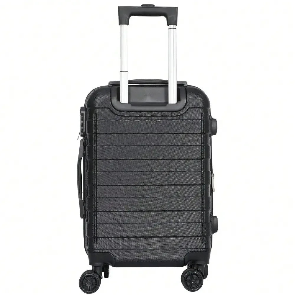 21" Carry On Suitcase Luggage Hardside Spinner Travel Lightweight Black 4-Wheel