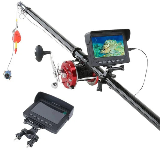4.5m fishing metal reel rod camera set portable fish finder fish finder combo