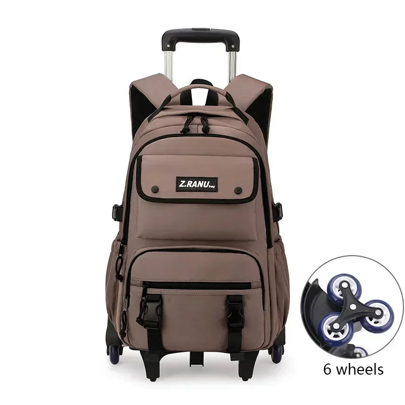 New Boys Rolling Backpacks Kids Luggage Wheeled Backpack for School Boys Trolley Bags Roller Bookbag Mochilas Escolares Infantil