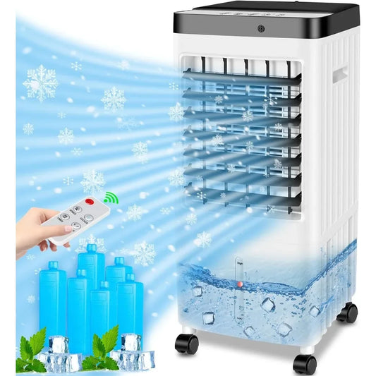 Portable Air Conditioners Windowless,3 IN 1 Swamp Cooler, Ac Unit with 3-Gal Water Tank, Timer,3 Speeds,70° Oscillation