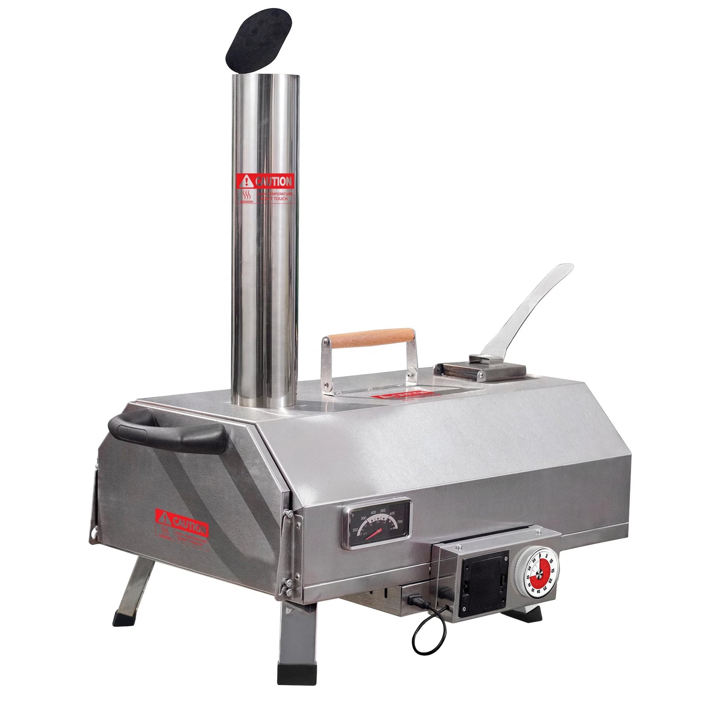 Pizza Machine Maker Automatic Rotating Bbq Grill Outdoor Wood Fired Pizza Oven
