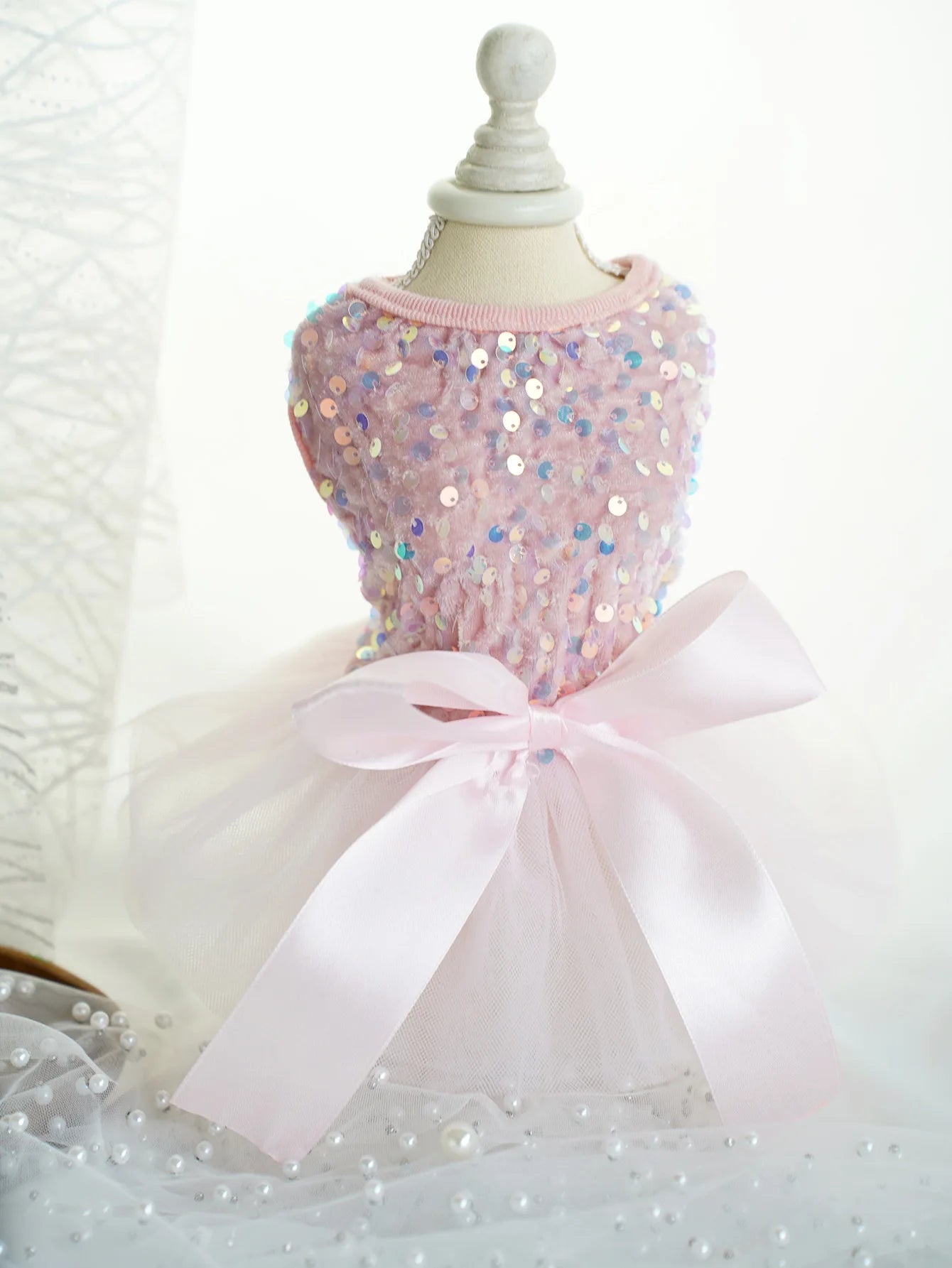 Ins New Style Sexy Dog Wedding Dress Pet Skirt Cats Dress Clothes Sequin Pet Supplies Pet Apparel Wedding Grenadine Dress Ropa