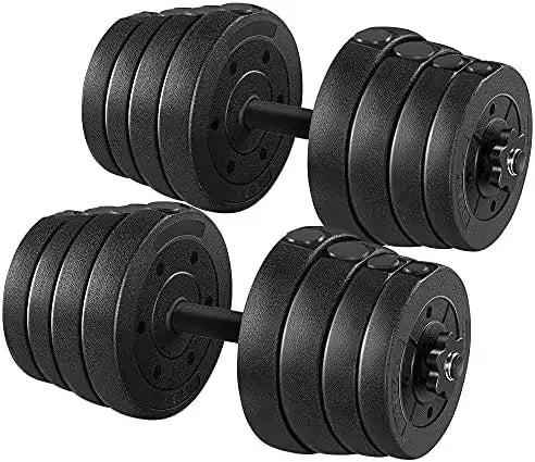66LB Weight Dumbbell Set Fitness Adjustable Cap Gym/Home Barbell Plates Body Workout for Women and Men Strength Training