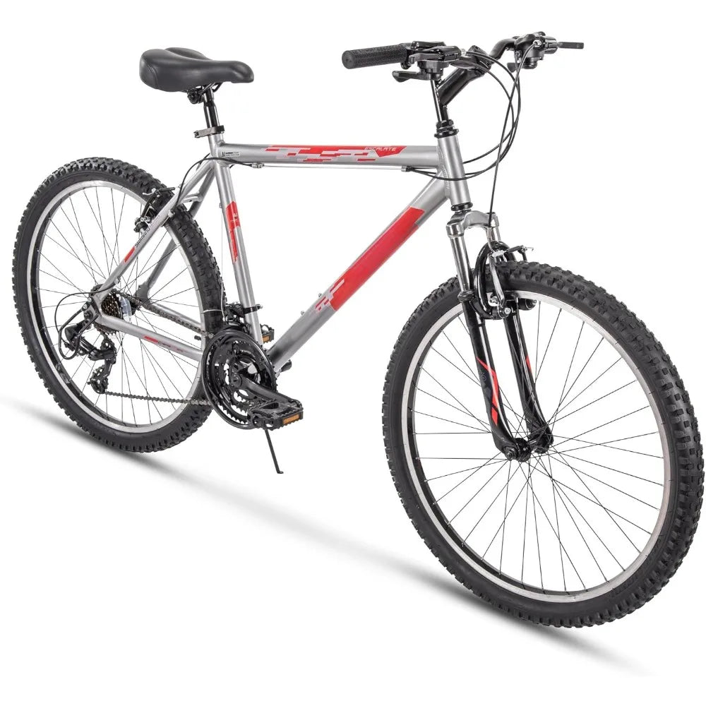 Hard Tailed Mountain Bike, Front Load Bar with Forged Crown, Suitable for Men, Women, Teenagers, Index Style Rear Derailleur