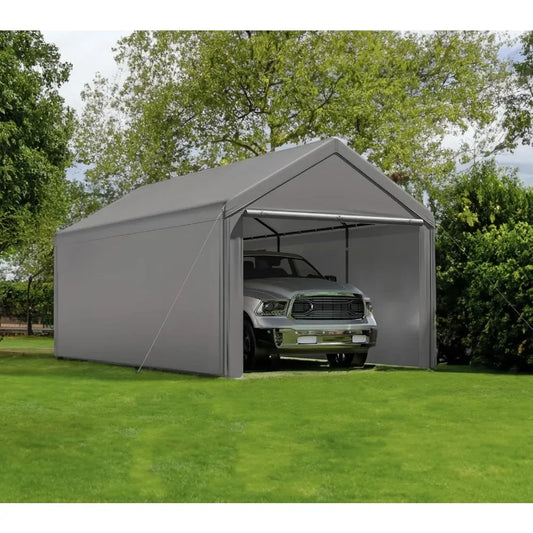 Carport 10x20 Ft Heavy Duty Canopy Steel Canopy Storage Shed,Portable Garage Party Tent,Portable Garage with Removable Sidewalls